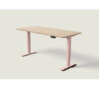 Bureau assis debout HomePro - Rose poudré / Bambou / 180x80 cm