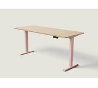 Bureau assis debout HomePro - Rose poudré / Bambou / 200x80 cm