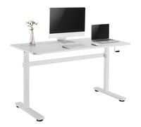 Ergo Office Bureau ER-401 W réglable manuel hauteur 117 cm, charge max 40 kg, assis/debout blanc