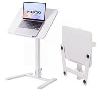 Bureau assis-debout mobile pliable MUSSO D7 - blanc
