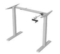 Bureau assis/debout Piétement de table Réglable en hauteur manuellement Table de bureau ergonomique de 123 cm maxi Charge maximale de 70 kg Blanc