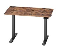 Bureau Assis-debout Réglable en Hauteur, avec Fonction Mémoire, Télétravail, Rappel de Sédentarité, 100 x 60 cm, Marron