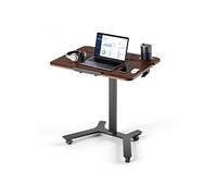 VEVOR Bureau Assis-Debout Réglable en Hauteur 715x525 mm Plateau Inclinable, Bureau Mobile pour Ordinateur Portable, Télétravail et Maison, roulettes Pivotantes, Réglage par Pédale, Charge Max. 15 kg