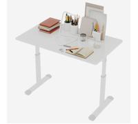 Bureau assis-debout,Réglage manuel de la hauteur, table d’étude, bureau,métal, 100*60*90cm,blanc