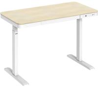 Bureau assis/debout SpeaKa Professional SP-12061128 Plage daltitude: 72 à 1.2 m (l x P) 118 cm x 60 cm blanc, bois (clair) réglage électrique en hauteur