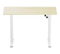 Bureau assis/debout SpeaKa Professional SP-13497420 Plage daltitude: 72 à 1.2 m (l x P) 120 cm x 60 cm blanc, bois (clair) réglage électrique en hauteur