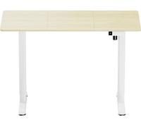 Bureau assis/debout SpeaKa Professional SP-13497420 Plage d'altitude: 720 à 1200 mm (l x P) 1200 mm x 600 mm blanc, bois (clair)