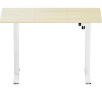 Bureau assis/debout SpeaKa Professional SP-13497420 Plage daltitude: 72 à 1.2 m (l x P) 120 cm x 60 cm blanc, bois (clair) réglage électrique en hauteur