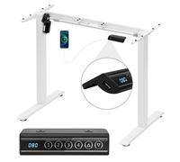 Bureau Assis Debout - WOLTU Bureau Électrique - Hauteur 72-120cm - Anti-Collision - Blanc