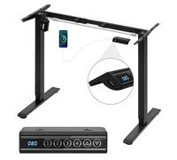 Bureau Assis Debout - WOLTU Bureau Électrique - Hauteur 72-120cm - Anti-Collision - Noir
