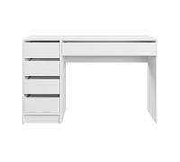 Bureau AURORE 5 tiroirs 120cm - Blanc