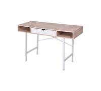 vidaXL Bureau avec 1 tiroir Chêne et blanc