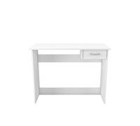 Bureau avec 1 tiroir couleur blanc mat - Largeur 100,6 x Profondeur 49,2 x Hauteur 76,4 cm - -