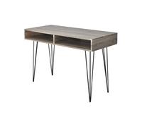 Vidaxl Bureau Avec 2 Compartiments Gris Gris