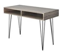 Vidaxl Bureau Avec 2 Compartiments Gris Gris