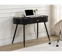 Bureau avec 2 portes coulissantes en MDF - Noir - SEVATO