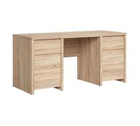 Bureau avec 2 portes et 2 tiroirs, coloris chêne Sonoma - Longueur 160 x Largeur 65 x Hauteur 77 cm - -