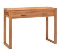 Bureau avec 2 tiroirs 100x40x75 cm bois de teck recyclé G