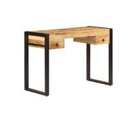 Bois Massif de Manguier Bureau avec 2 Tiroirs Table de Travail Meuble vidaXL