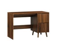 sweeek - Bureau avec 2 tiroirs Noyer Linear L 120 x P 48 x H 75cm