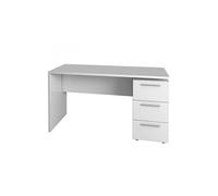 PEGANE Bureau avec 3 tiroirs Coloris Blanc Artik - 74 x 138 x 60 cm
