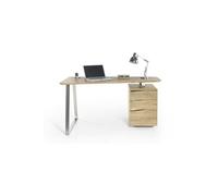 Bureau avec 3 tiroirs en chene - L150 x H75 x P67 cm --