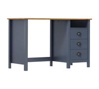 Bureau avec 3 Tiroirs Table Ordinateur Ecriture Maison Bois de Pin Massif vidaXL