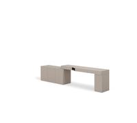 Bureau avec casier et commode intégré - MANON