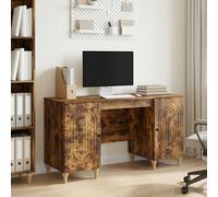 vidaXL Bureau avec étagère Noir 142,5 x 50 x 75 cm Bois d'ingénierie