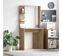 Bureau avec étagère avec stockage Bois d'ingénierie d'écriture moderne vidaXL vi