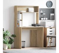 vidaXL Bureau Chêne noir moderne – Bois composite – 91 x 50 x 149 cm