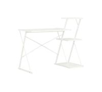 vidaXL Bureau 20287 avec étagère Blanc 116x50x93 cm Design contemporain