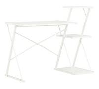 Bureau avec étagère Blanc 116x50x93 cm