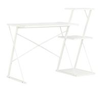 vidaXL – Bureau avec étagère – Blanc et chêne – 116 x 50 x 93 cm