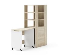 Bureau avec étagère Samoa/Fuji - système de meubles idéal pour petit espace, studio et chambre ado