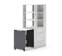 Bureau avec étagère Samoa/Fuji - système de meubles idéal pour petit espace studio et chambre ado