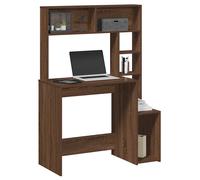 Bureau avec étagères blanc 100x45x140 cm bois d'ingénierie vidaXL