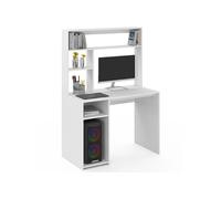 Bureau avec étagères de rangement DAN blanc