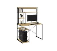 Bureau avec étagères de rangement DETROIT design industriel