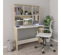 Bureau avec Etagères Gris Aggloméré Table d'Ordinateur Informatique vidaXL
