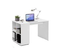 Bureau & Étagère Design "Trent" 117cm Blanc