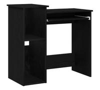 vidaXL Bureau 860446 avec étagères Noir 84x40x78 cm Bois d'ingénierie