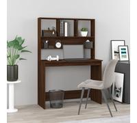 vidaXL Bureau et étagères – Chêne marron – 102 x 45 x 148 cm – Bois d'ingénierie – 823007