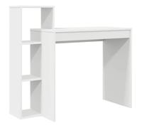 vidaXL Bureau avec étagères – Bois d'ingénierie 100×40×90 cm – Blanc, 2 étagères
