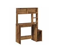 vidaXL Bureau avec étagères 100×45×140 cm Bois multicouche Vieux bois