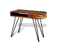 Bureau tables d'ordinateur bois solide recyclé avec pieds broche fer vidaXL
