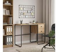 vidaXL Bureau avec Rangement Chêne Noir 100 x 50 x 75 cm