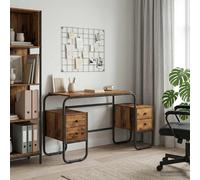 Bureau avec rangement 145 x 50 x 75 cm bureau avec tiroirs table d'étude vidaXL