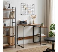 Bureau avec rangement Bois d'ingénierie et acier d'Intérieur d'écriture vidaXL v