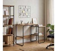 vidaXL Bureau avec Rangement Chêne Noir 100 x 50 x 75 cm